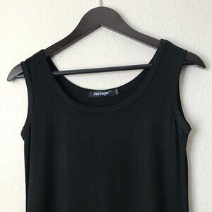 Lisa Bayer Sleeveless Black Maxi Dress